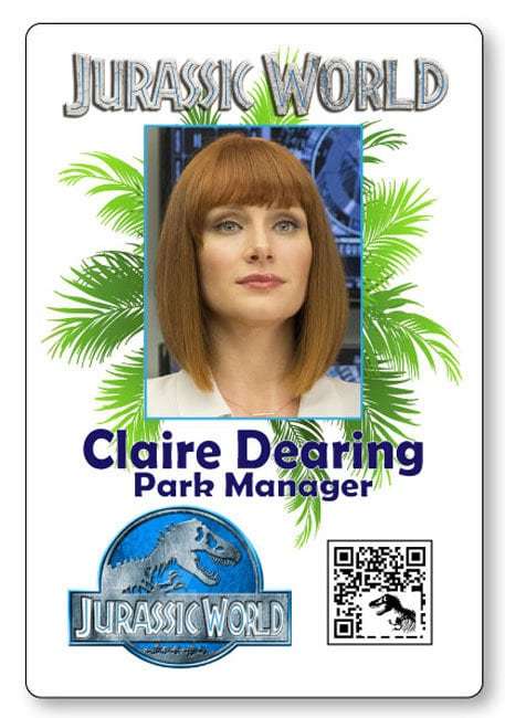 Primary image for CLAIRE DEARING from JurassicWorld Name Badge with pin Fastener Halloween Costume