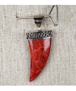 Vintage Sponge Red Coral 925 Setting Pendant - $888.09 MXN