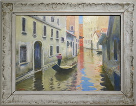 Russian Modernist Сityscape Venetian Motive early 20th century Oil Painting - £2,167.99 GBP