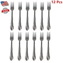 12 Pieces Stainless Steel Dinner Forks Flatware Tableware Set Kitchen 7.25 inch - £7.74 GBP