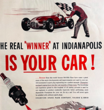 1953 Champion Spark Plugs Advertisement Automobilia Indianapolis DWWW13 - $24.99