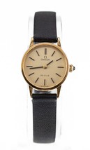 Omega Women&#39;s Gold-Plated Deville Hand-Winding Watch w/ Leather Band - £497.41 GBP