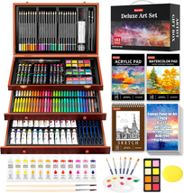 Art Supplies, 192-Pack Deluxe Art Set Drawing Painting Supplies Kit with... - $1,313.86 MXN