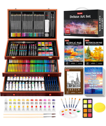 Art Supplies, 192-Pack Deluxe Art Set Drawing Painting Supplies Kit with... - $100.22 CAD