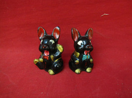 Vintage Black Rabbit Salt and Pepper Shakers - Japan - £23.34 GBP