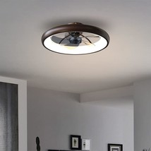 Ceiling Fan With Lights Dimmable Led Reversible Blades Timing, 21.5In, Brown - $136.59