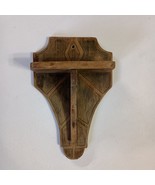 Vintage Hanging Wooden Wall Shelf Small Handcrafted With Intricate Detai... - $363.73 MXN