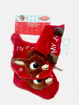 Baby&#39;s First Christmas Rudolph The Red Nosed Reindeer Stocking 3 pc Set - £7.05 GBP