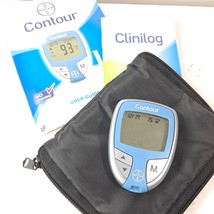 Bayer Contour Blood Glucose Meter monitoring system w/ case diabetes blu... - $45.00