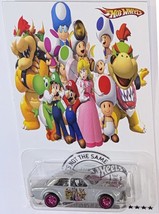 Gray &#39;70 Ford Escort RS 1600  Custom Hot Wheels Super Mario Series w/ RR - £74.21 GBP