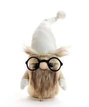 Owl Gnome Pocket Sized Plush Figurine 9" High with Glasses Named Ollie image 1