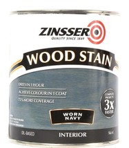 1 can Zinsser 32 Oz Wood Stain 331494 Worn Navy Dries In One Hour - $21.99