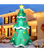 7FT Inflatables Christmas Tree Decorations Outdoorw/ LED Lights Star Tre... - £65.20 GBP