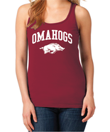 Arkansas Razorbacks 2018 College World Series Omahogs Women&#39;s Tank Top - £18.32 GBP+