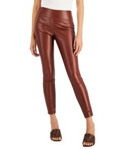 MSRP $60 Inc International Concepts Faux-Leather Leggings Brown Size 12 ... - £9.71 GBP