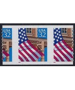2915A - Scarce DieCut Shift Misperf Error/EFO COD Pair Flag Over Porch &quot;... - $13.38 CAD