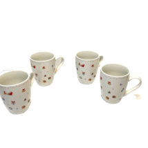 Vintage Melange Christmas Premium Porcelain Coffee Hot Cocoa Tea Cups Lot 4 - £14.12 GBP
