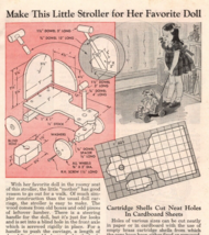 1945 Vintage How To Make A Wood Stroller for A Doll Article Popular Mech... - £15.94 GBP