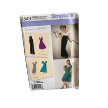 Simplicity 2549 Misses Evening &amp; Day Dresses Sewing Pattern Sizes 6-14 - uncut - £7.33 GBP