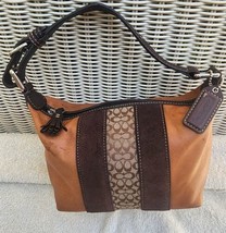 Coach Small Signature &amp; Brown Leather Purse  - £19.64 GBP
