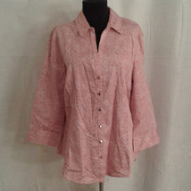 NY&amp;Co XL Paisley blouse Pink New York &amp; Co 3/4 sleeve - £17.29 GBP