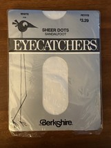 VINTAGE 80s Eyecatchers Nurse’s Pantyhose Textured Sheer Dots Pattern PE... - $10.69