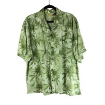 Eagle Dry Goods Mens Hawaiian Aloha Shirt Cotton Blend Palm Print Green XL - £9.89 GBP