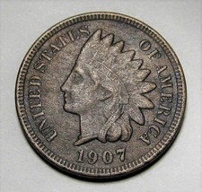 1907 Indian Head Penny UNC Details AD187 - £12.12 GBP