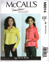 McCall&#39;s M8014 Misses 6 to 14 Melissa Watson Button up Top Uncut Sewing Pattern - £13.13 GBP
