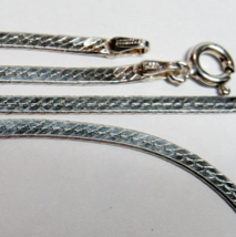 Sterling Silver Herringbone 29&quot; Necklace Designer Danecraft Primavera It... - $25.74