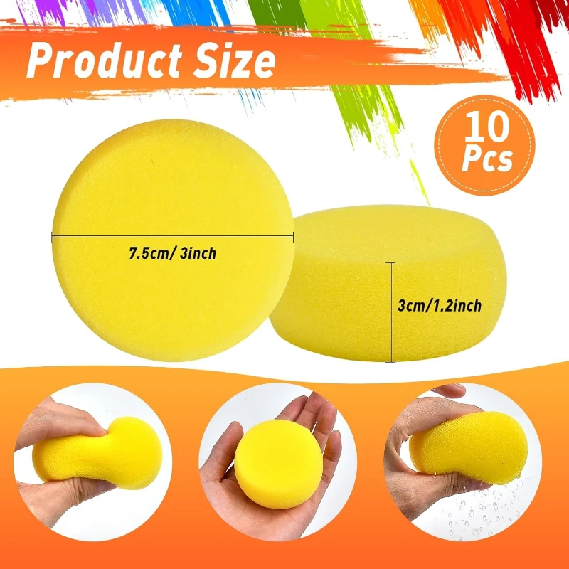 10/20Pcs Painting Pottery Clay Sponge Circular Synthetic Artist Sponges ... - €2,39 EUR