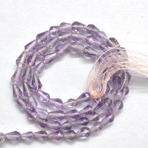 Natural Pink Amethyst 5x3mm Briolette Bulb Shape Gemstone Beads 13&quot; Strand - £73.97 GBP