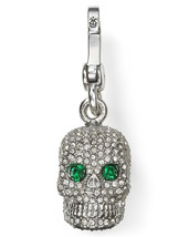 Juicy Couture Charm Pave Skull Silver Tone New in Tagged Box - £132.46 GBP