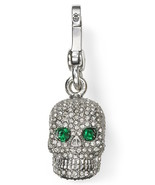 Juicy Couture Charm Pave Skull Silver Tone New in Tagged Box - $166.32