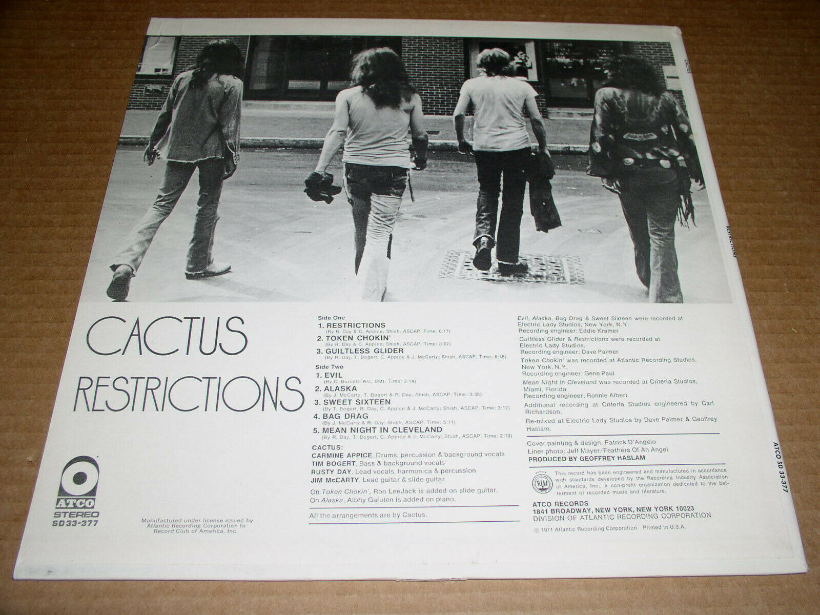 Cactus Restrictions Record Album Vinyl Vintage Atco Label - Vinyl Records