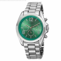 NEW Akribos XXIV AK760SSTQ Women&#39;s Day Date Turquoise Sunburst Dial Silver Watch - £31.61 GBP