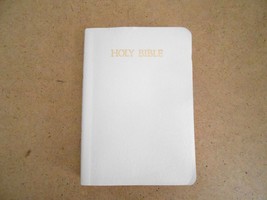 Holy Bible King James Version White Flexible Cover - $11.08