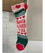 Vintage 1980’s Christmas Stocking “Santa Loves You” - £13.23 GBP