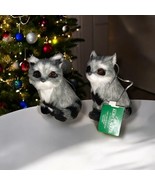 Kurt Adler Christmas Ornament Pair of Faux Fur Raccoons - $19.11 CAD