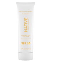 NATIVE Coconut &amp; Pineapple Mineral Face Lotion Sunscreen SPF 30 - 5 fl oz NEW - £9.59 GBP