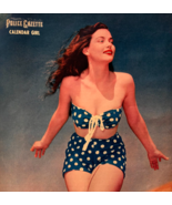 1951 Teri Reid Date Of The Month Pin-Up Girl Police Gazette Print Januar... - $34.99