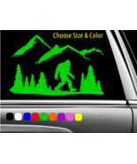 BIGFOOT IN THE MOUNTAINS Vinyl Decal Window Wall Truck Sticker CHOOSE SI... - $3.46+