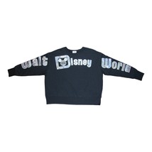 Walt Disney World Spirit Jersey XL Black Reflect Spellout Pullover Sweat... - $49.76