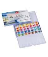 Watercolors Set 35 pans &quot;White Nights&quot; in Metall Box by Nevskaya Palitra... - £87.73 GBP