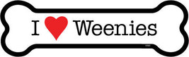 I (Heart) Love Weenies Dog Bone shaped Car Fridge Magnet Dachshund 2&quot;x7&quot;... - $6.80 CAD