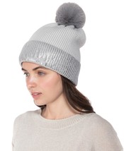 MSRP $35 Inc International Concepts Foil Cuff Beanie Gray Size One Size - $10.68