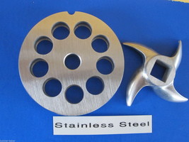 #12 x 1/2&quot; PLATE &amp; SWIRL KNIFE S/S Meat Grinder Grinding SET - $26.22