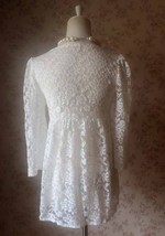 Ivory White Lace COVER-UP Women Custom Plus Size Lace Coverup image 4