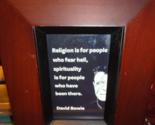 FRAMED DAVID BOWIE QUOTE IN VINTAGE WOODEN FRAME 7X8 - $21.41
