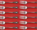 American Victorian by Lunt Sterling Silver Salad Fork Set 12 pieces 6&quot; - £564.08 GBP